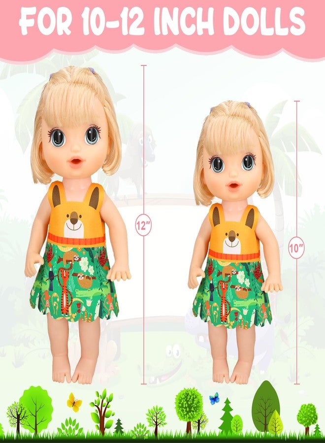 UNICORN ELEMENT 9 Pcs Alive Baby Girl Doll Clothes for 10-12 Inch Girl Dolls，12 Inch Alive Baby Doll Clothes Accessories Dress Outfits，Best Gift for Kids（No Dolls） - Image 5